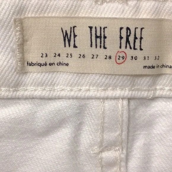 Free People Zip It Up Distressed Mini Skirt NWT Vintage White Size 29 - Picture 7 of 7